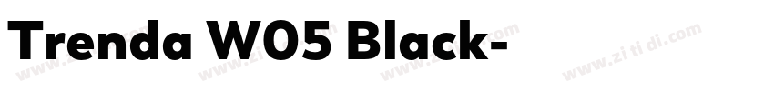 Trenda W05 Black字体转换